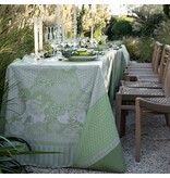 Le Jacquard Français Promenade Impériale green gecoat tafellinnen