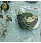 Le Jacquard Français Promenade Impériale green gecoat tafellinnen