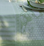 Le Jacquard Français Promenade Impériale green gecoat tafellinnen