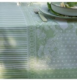 Le Jacquard Français Promenade Impériale green gecoat tafellinnen