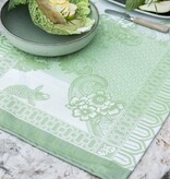 Le Jacquard Français Promenade Impériale green gecoat tafellinnen