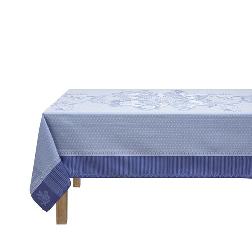 Le Jacquard Français Promenade Impériale blue gecoat tafellinnen, 100% katoen