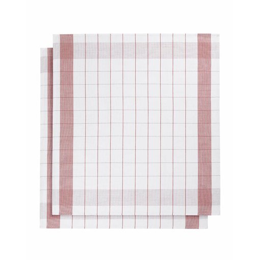 De Witte Lietaer theedoek mixte halflinnen red