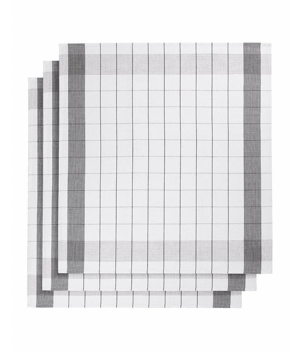 De Witte Lietaer theedoek mixte halflinnen black