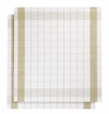 De Witte Lietaer theedoek mixte halflinnen yellow green