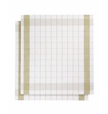 De Witte Lietaer theedoek mixte halflinnen yellow green