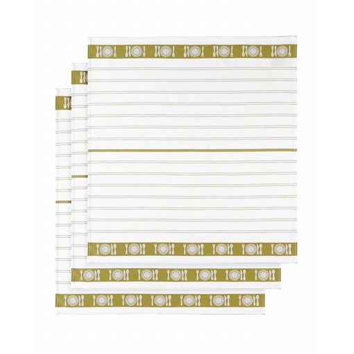 De Witte Lietaer theedoek BML yellow green