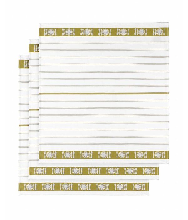 De Witte Lietaer theedoek BML yellow green