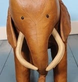 Vintage Leather Elephant Footstool by Dimitri Omersa