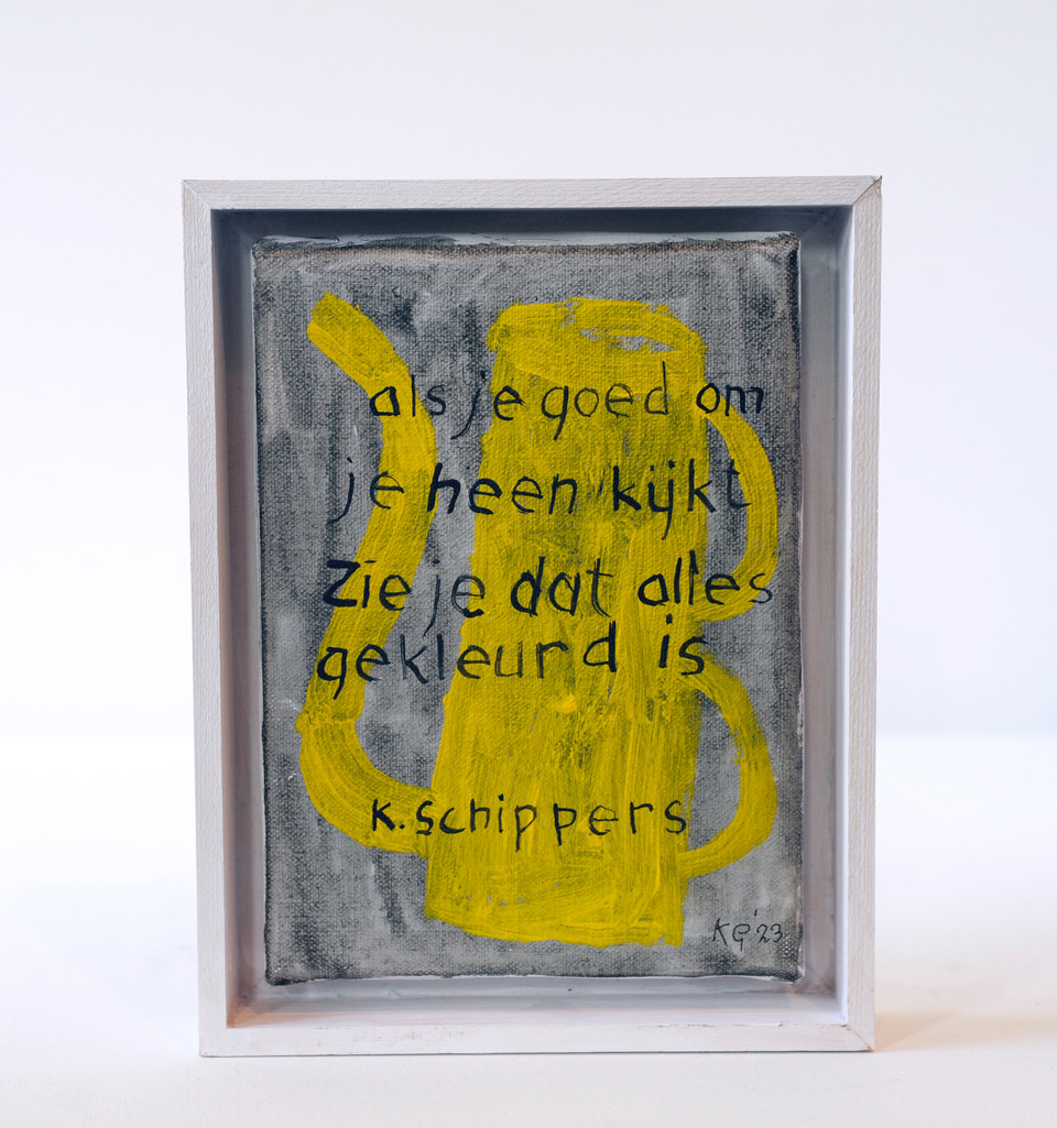 KLAAS GUBBELS | GELE KAN, DUBBELE GREEP, 2023