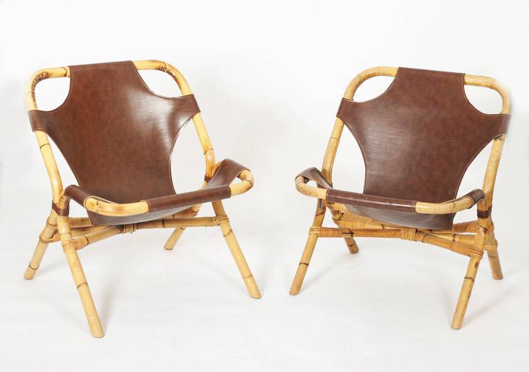Vintage Bamboe stoel