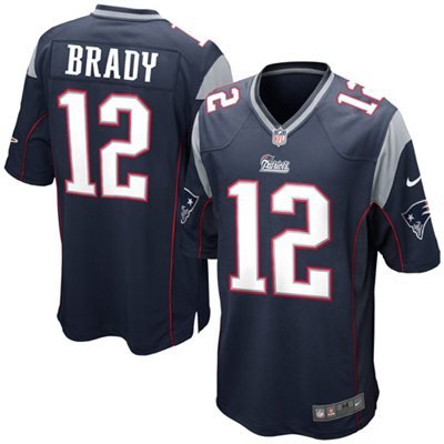 NFL Mens New England Patriots Tom Brady Nike Navy Blue Game Jersey