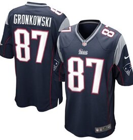 NFL Mens New England Patriots Rob Gronkowski Nike Navy Blue Game Jersey