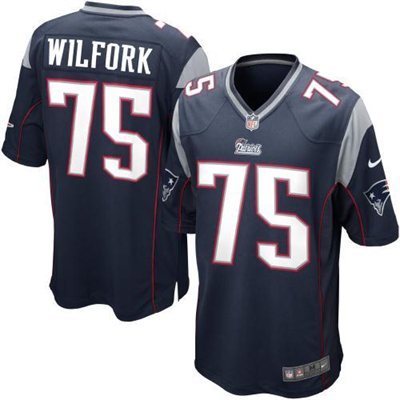 NFL Mens New England Patriots Vince Wilfork Nike Navy Blue Game Jersey
