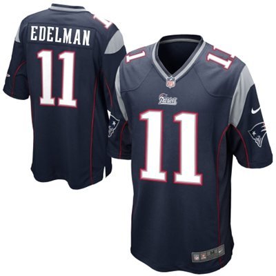NFL Men's New England Patriots Julian Edelman Nike Navy Blue Team Color Game Jersey