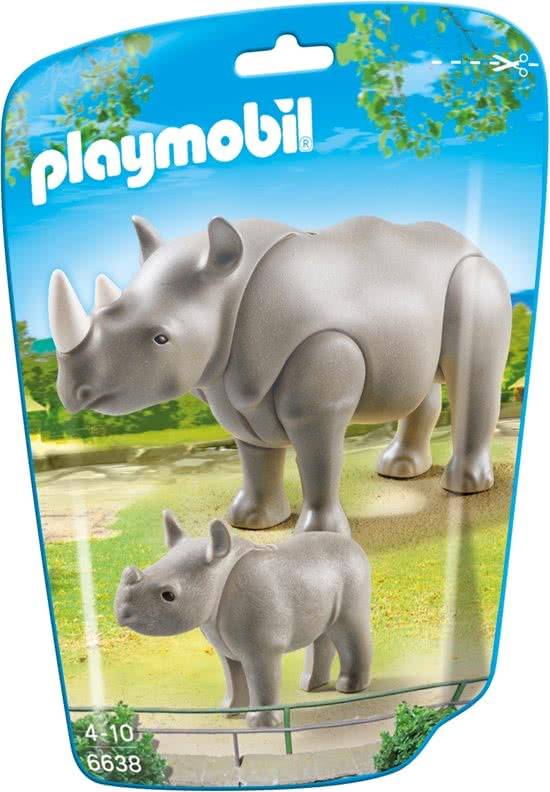 playmobil city life neushoorn met baby 6638 abctoys nl