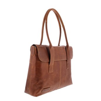 Plevier dames laptoptas 15.6" cognac