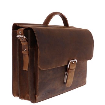 Plevier vintage lederen 15.6 inch laptoptas