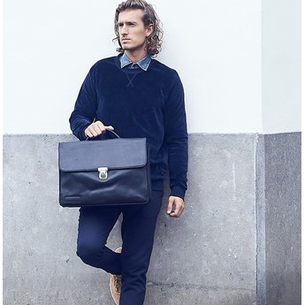 Plevier lederen 15.6 inch laptoptas