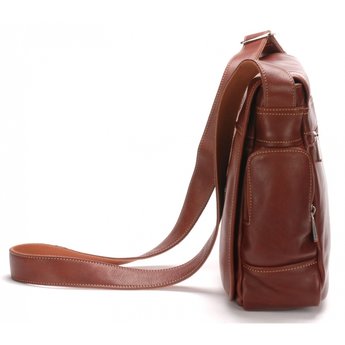 Arthur&Aston prachtige leren schoudertas, messengerbag
