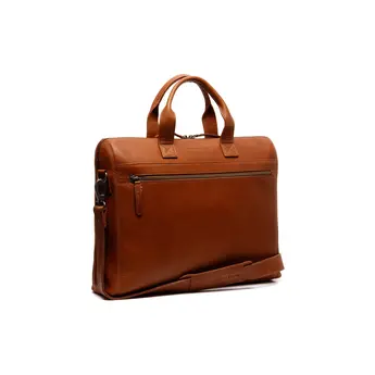lederen laptoptas met 14 inch laptopvak
