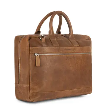Plevier prachtige lederen 17.3" laptoptas