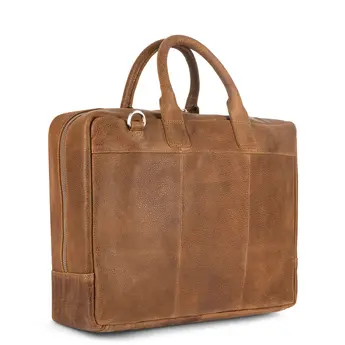 Plevier prachtige lederen 17.3" laptoptas
