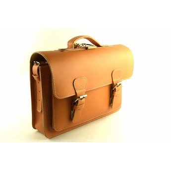 koel Maar wanhoop 102203 naturel, prachtige vintage lederen schooltas, boekentas -  lederwarensahanshop.be