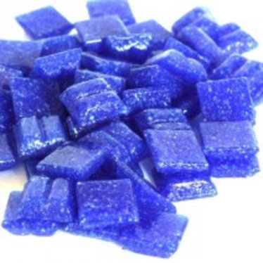 Cristallo Glas mozaiek steentjes 1x1 cm ca. 200 stuks Donkerblauw