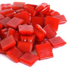 Cristallo Glas mozaiek steentjes 1x1 cm ca. 200 stuks Rood