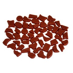 Cristallo Kunststof mozaiek-steentjes ca. 70 gram BRUIN