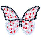 Cristallo Mozaiek pakket Vlinder Wit-Rood-Rose