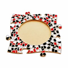 Cristallo Mozaiek pakket Fotolijst Cirkel Rood-Zwart-Wit