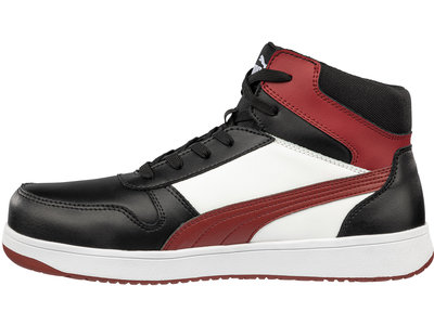 Puma Safety Frontcourt Mid Black/Red S3L ESD