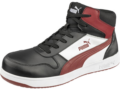 Puma Safety Frontcourt Mid Black/Red S3L ESD