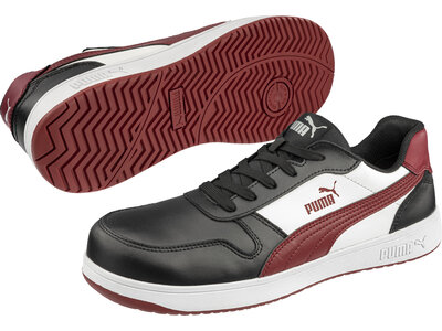 Puma Safety Frontcourt Low Black/Red S3L ESD