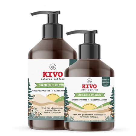 KIVO T.H.T 07-25 | Visolie van wild gevangen sardines met groenlipmossel & haaienkraakbeen  (T.H.T. 07-2025)