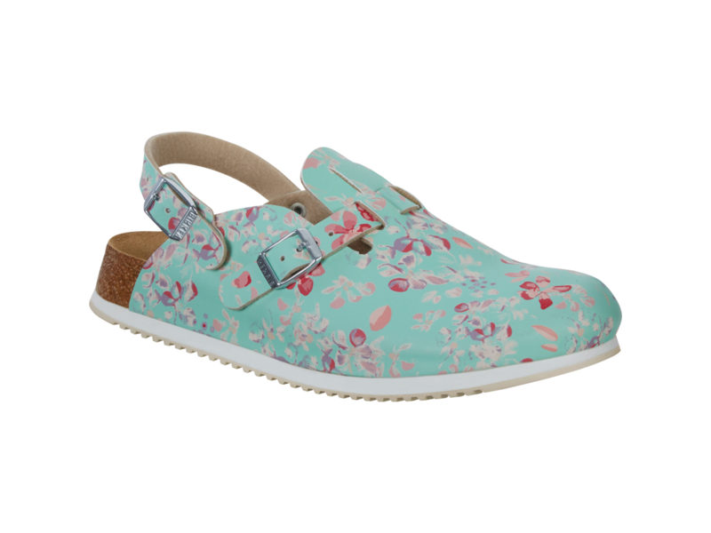 Birkenstock Dames Muil Kay SL 54290 Mint Bloemenprint