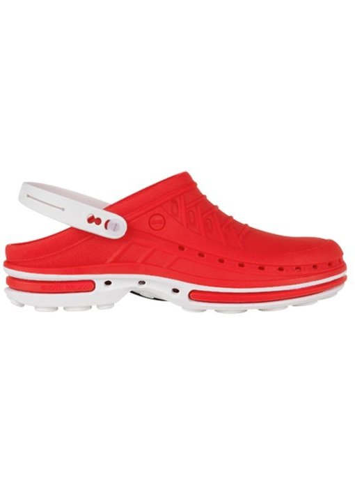 Wock medische klomp clog steri-tech 2564 wit/rood