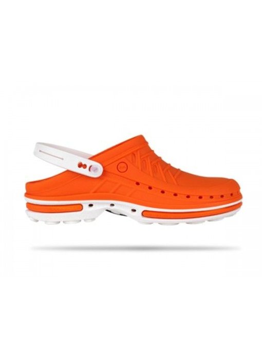 Wock medische klomp clog steri-tech 2564 wit/oranje