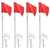 Cornervlaggen set – vlaggenstok met scharnier (wit)