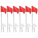 Cornervlaggen set – vlaggenstok met scharnier (wit)