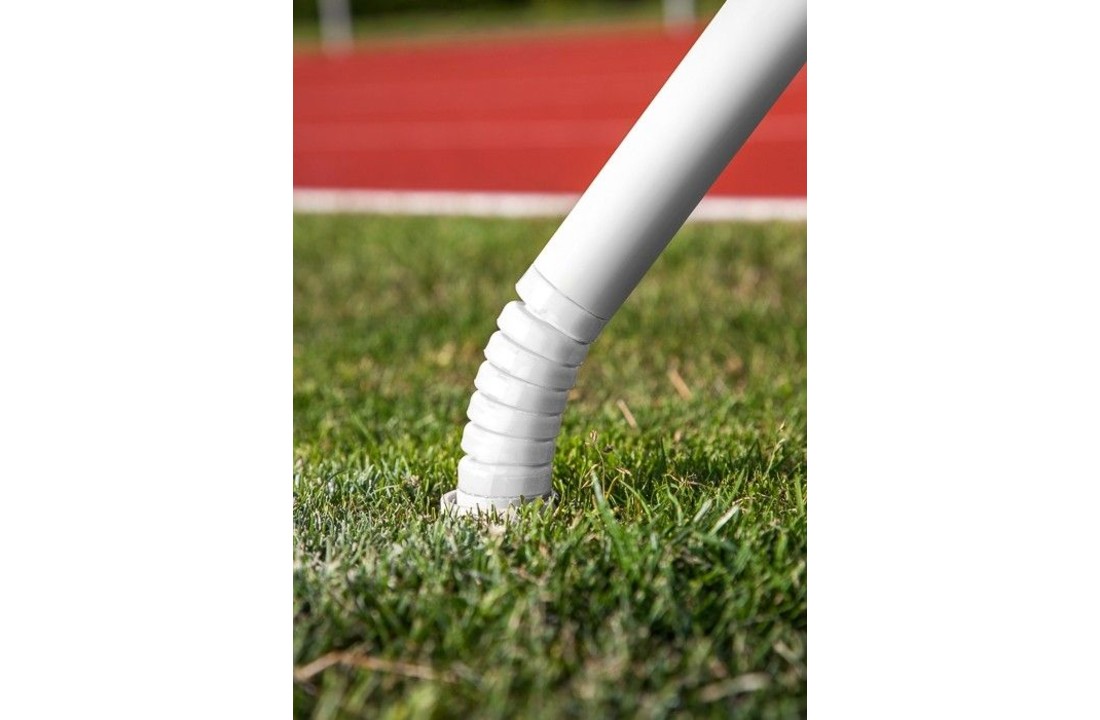 Cornervlaggen set – vlaggenstok met scharnier (wit)