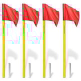 Cornervlaggen set – vlaggenstok met scharnier (wit)