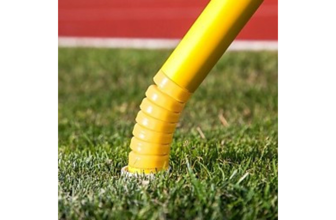 Cornervlaggen set – vlaggenstok met scharnier (wit)