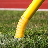 Cornervlaggen set – vlaggenstok met scharnier (wit)