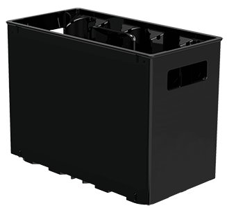 Caisse à bouteilles (extra robuste) avec 10 bouteilles de la couleur de votre choix