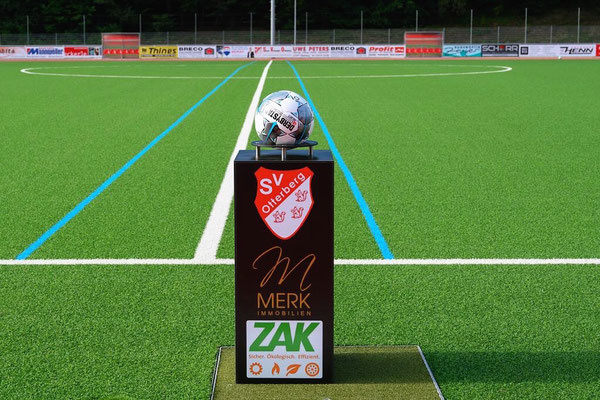 Voetbal Zuil de voetbalzuil voor extra sponsoring