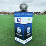Voetbal Zuil de voetbalzuil voor extra sponsoring