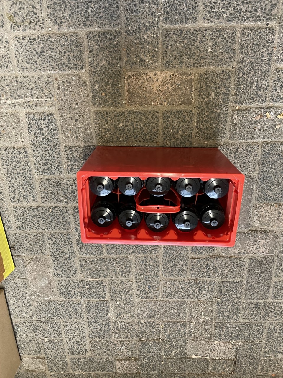 Caisse à bouteilles (extra robuste) avec 10 bouteilles de la couleur de votre choix